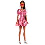 Barbie Muñeca Deluxe Style Metallic con Vestido Burbujas Rosa Coral, Gafas de Sol y Accesorios Mattel Jfp41