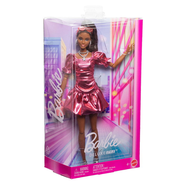Barbie Deluxe Style con Vestido Burbujas Rosa Coral Barbie Deluxe Style con Vestido Burbujas Rosa Coral