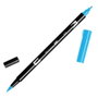 Tombow ABT-515 Rotulador Doble Punta Pincel y Fina, Azul claro