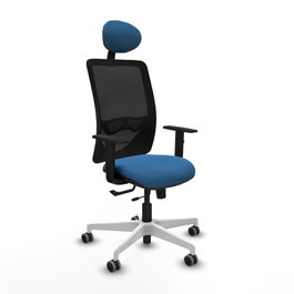 PIQUERAS Y CRESPO Silla de oficina Zulema Sincro/Traslack Azul claro y Negro