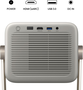 Hisense M2 Pro - Proyector Inteligente Cine en Casa 4K UHD (3840x2160) 3D HDR10+ Smart con VIDAA U, Zoom 1.3x, WiFi, Ethernet, Bluetooth, Altavoces 20W, Color Gris