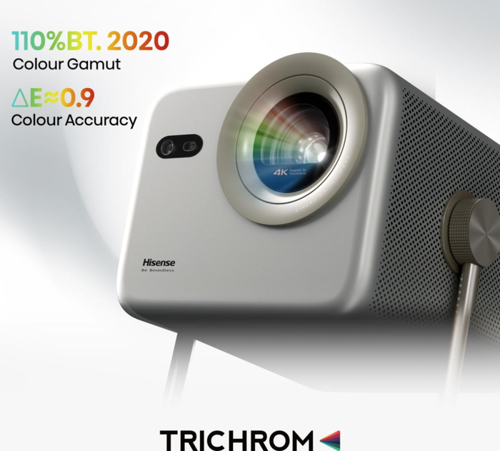 Hisense M2 Pro - Proyector Inteligente Cine en Casa 4K UHD (3840x2160) 3D HDR10+ Smart con VIDAA U, Zoom 1.3x, WiFi, Ethernet, Bluetooth, Altavoces 20W, Color Gris