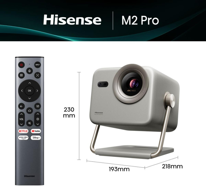 Hisense M2 Pro Trichroma Mini Laser UHD 4K Gris Hisense M2 Pro Trichroma Mini Laser UHD 4K Gris