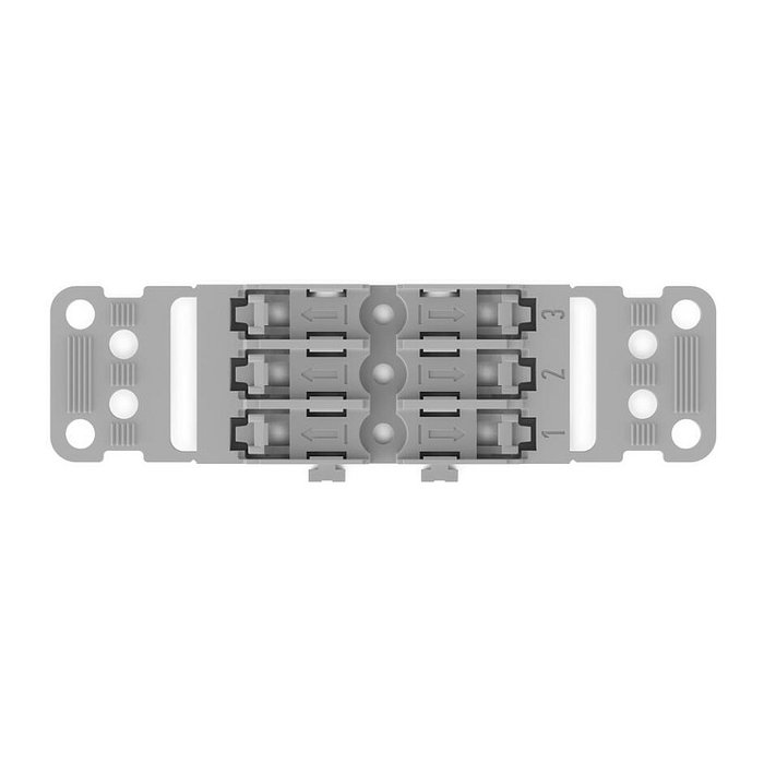 WAGO 221-2503 Adaptador de fijación con alivio de tensión, 3 vías