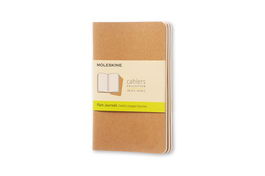 Cuaderno Moleskine Cahier 9X14 64H Lisa Marron Kraft Set De 3
