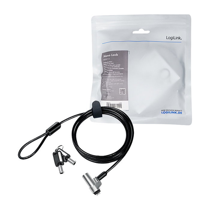 LogiLink NBS013 Candado de Seguridad con Cable para Portátiles Nano Slot LogiLink NBS013 Candado de Seguridad con Cable para Portátiles Nano Slot