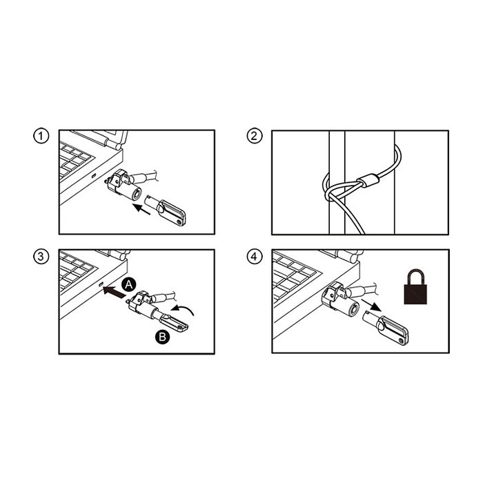 LogiLink NBS013 Candado de Seguridad con Cable para Portátiles Nano Slot LogiLink NBS013 Candado de Seguridad con Cable para Portátiles Nano Slot