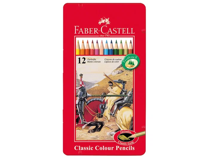 Faber Castell Ecolápices de Colores Caja Metálica 12 Colores Surtidos FSC