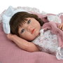 Muñecas Arias Muñeca Reborn Arias 38 cm Alba Rosa con Manta y Doudou Cuerpo Vinyl Sexo Niña