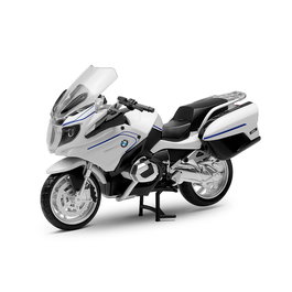 Deqube BMW R 1250 RT 1:12 Blanco MSZ D00427 - Vehículo Metal Die-Cast a Escala con Sistema Pull-Back, para Colección o Juego (Recomendado +3 Años)