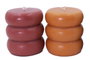 DKD Home Decor Velas de Cera de Parafina 9x9x10 cm, Surtido de 2 Colores