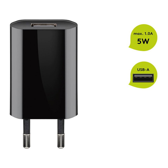 Goobay Cargador USB 5W Negro Goobay Cargador USB 5W Negro