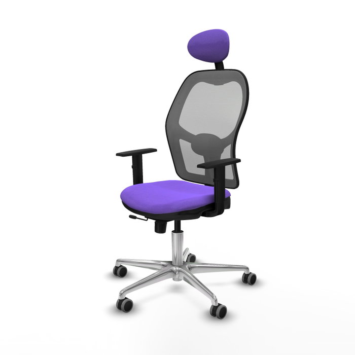 PIQUERAS Y CRESPO Silla de oficina Jorquera con mecanismo Sincro/Traslack, Lila y Gris