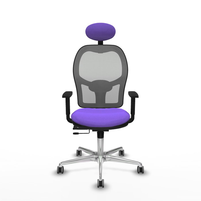PIQUERAS Y CRESPO Silla de oficina Jorquera con mecanismo Sincro/Traslack, Lila y Gris