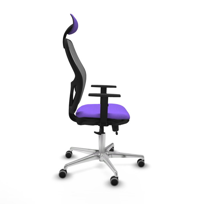 PIQUERAS Y CRESPO Silla de oficina Jorquera con mecanismo Sincro/Traslack, Lila y Gris