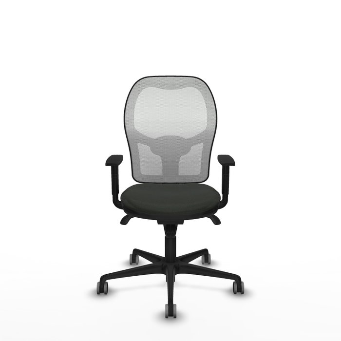 PIQUERAS Y CRESPO Silla de oficina Jorquera con mecanismo Sincro, Tela Negra y Malla Blanca PIQUERAS Y CRESPO Silla de oficina Jorquera con mecanismo Sincro, Tela Negra y Malla Blanca