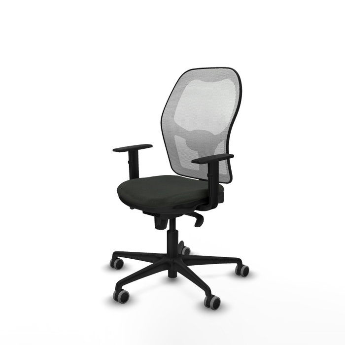 PIQUERAS Y CRESPO Silla de oficina Jorquera con mecanismo Sincro, Tela Negra y Malla Blanca PIQUERAS Y CRESPO Silla de oficina Jorquera con mecanismo Sincro, Tela Negra y Malla Blanca