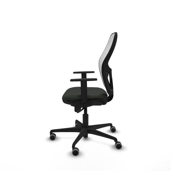 PIQUERAS Y CRESPO Silla de oficina Jorquera con mecanismo Sincro, Tela Negra y Malla Blanca PIQUERAS Y CRESPO Silla de oficina Jorquera con mecanismo Sincro, Tela Negra y Malla Blanca