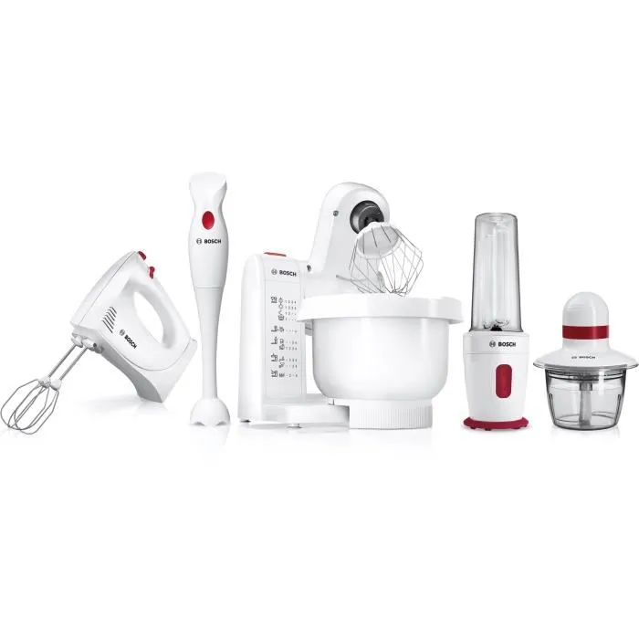 Bosch mfqp1000 batidora de mano 300 w rojo, blanco
