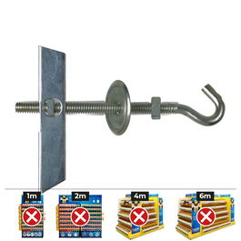 Celo Basculante con gancho m5 con arandela y tuerca 9316bg (Caja 50 unid)