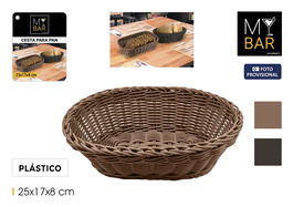 Inde Cesta Pan Oval Pp 25 x 17 cm My Bar (18 Unidades)