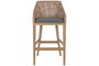 DKD Home Decor Taburete Mindi Ratan Gris