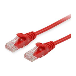 EQUIP 603122 Cable de Red Cat6A U/UTP LSZH 2xRJ45 0.25m Rojo