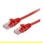 EQUIP 603122 Cable de Red Cat6A U/UTP LSZH 2xRJ45 0.25m Rojo