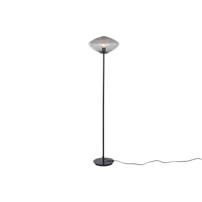DKD Home Decor Lámpara de Pie de Cristal y Metal Gris 39x39x150 cm