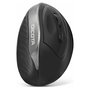 Dicota D31981 Ratón Ergonómico Inalámbrico Bluetooth para Mano Derecha, 5 Botones, 1600 DPI, Negro