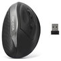 Dicota D31981 Ratón Ergonómico Inalámbrico Bluetooth para Mano Derecha, 5 Botones, 1600 DPI, Negro