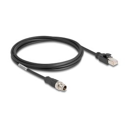 DeLOCK Cable de red M12 codificado X 8 pin macho a RJ45 macho 2 m
