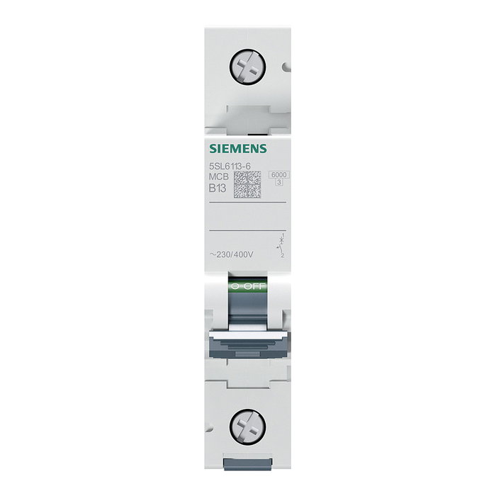 Siemens 5SL6113-6 Disyuntor en miniatura 1P 13A 6kA Siemens 5SL6113-6 Disyuntor en miniatura 1P 13A 6kA