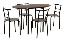 DKD Home Decor Mesa Negro Marron MDF Metal 55 x 78 x 121 cm Set de 5