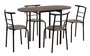 DKD Home Decor Mesa Negro Marron MDF Metal 55 x 78 x 121 cm Set de 5
