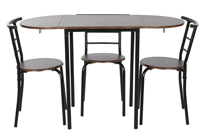 DKD Home Decor Mesa Negro Marron MDF Metal 55 x 78 x 121 cm Set de 5