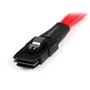 StarTech Cable Adaptador SAS SFF-8087 a 4x SATA - 0.05m (50cm) - Negro/Rojo - Modelo SAS8087S450