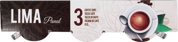 La Mediterranea Set de 3 Tazas de Café Lima Panal 8 cl