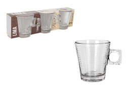 La Mediterranea Set de 3 Tazas de Café Lima Panal 8 cl