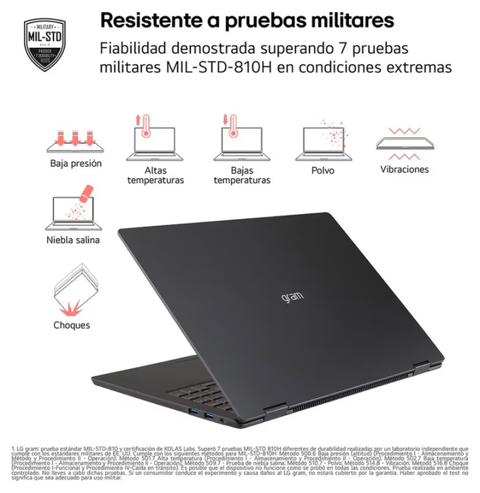 LG Gram 16Z90TL-G.AU85BN con Intel Core Ultra 7, 32 GB RAM y 512 GB SSD