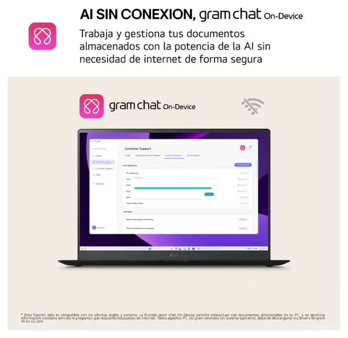 LG Gram 16Z90TL-G.AU85BN con Intel Core Ultra 7, 32 GB RAM y 512 GB SSD