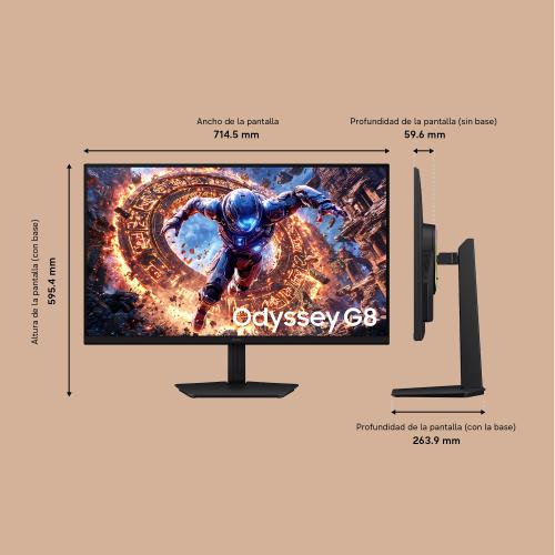 Samsung Odyssey G8 LS32HG802ESXEN Monitor Gaming 32.5 pulg Dual Mode 6K/3K Fast IPS Samsung Odyssey G8 LS32HG802ESXEN Monitor Gaming 32.5 pulg Dual Mode 6K/3K Fast IPS