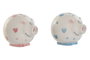 DKD Home Decor Hucha de Cerdo en Dolomita Surtido de 2 Unidades