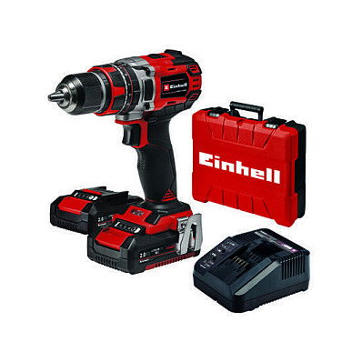 Einhell TP-CD 18/50 Li-i BL - Taladro Percutor Atornillador a Batería 18V, Sin Escobillas (Brushless), 50 Nm, 2 Baterías 2Ah Incluidas, Color Negro y Rojo Einhell TP-CD 18/50 Li-i BL - Taladro Percutor Atornillador a Batería 18V, Sin Escobillas (Brushless), 50 Nm, 2 Baterías 2Ah Incluidas, Color Negro y Rojo