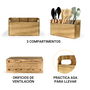 Inde Organizador de Madera para Utensilios My Bar 29,9 cm x 11,6 cm x 17,1 cm (6 Unidades)