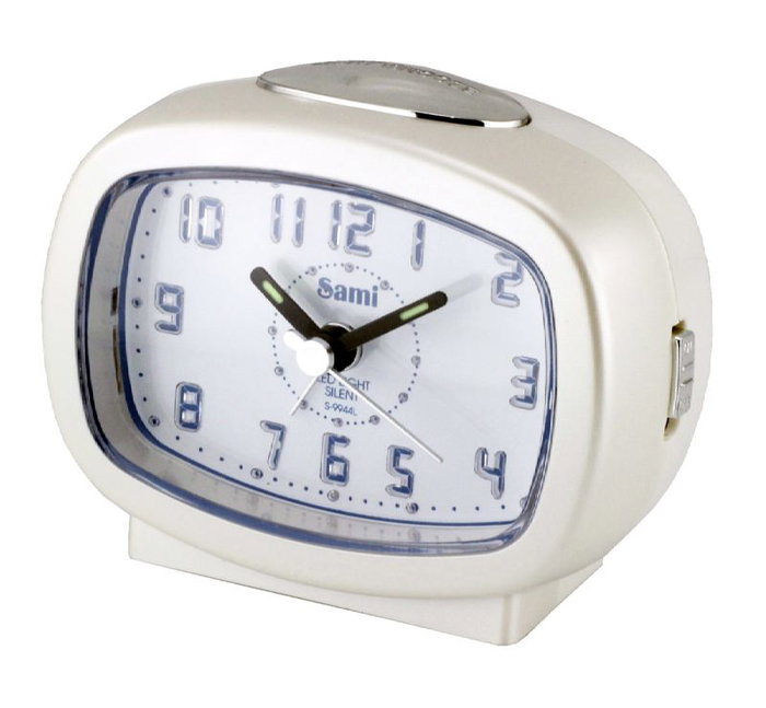 SAMI Despertador Silencioso con Medidor de Luz LED, Blanco
