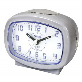 SAMI Despertador Silencioso con Luz LED Media NOS, Negro