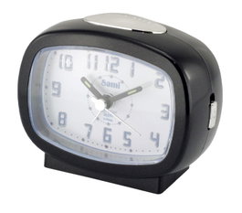 SAMI Despertador Silencioso con Luz LED Mediana, Plata