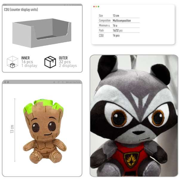 Llavero Peluche Marvel Rojo Llavero Peluche Marvel Rojo