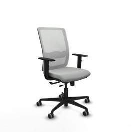 PIQUERAS Y CRESPO Silla de oficina Haches Gris claro/Blanco